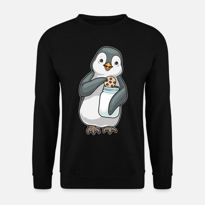 Pinguin Cookie - Unisex Pullover - Schwarz