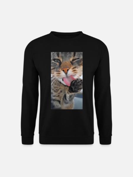 Cleaning Cat - Unisex Pullover - Schwarz