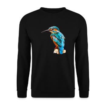 Eisvogel - Unisex Pullover - Schwarz - Vorne - Alina (178cm) & Michal (187cm)