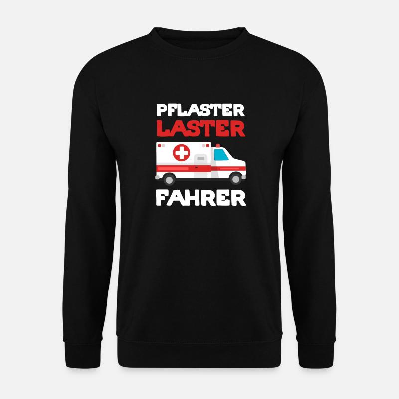 Rettungssanitäter Sanitäter Pflaster Laster Spruch - Unisex Pullover - Schwarz