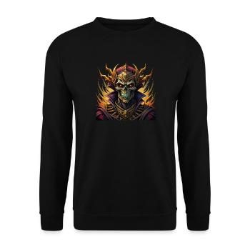 Squelette de roi - Sweat-shirt Unisexe - noir - Devant - Alina (178cm) & Michal (187cm)