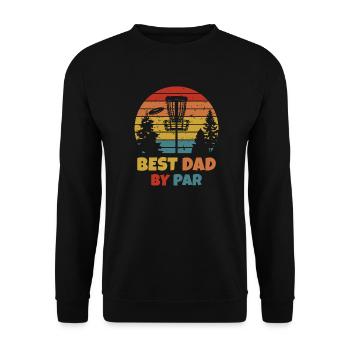 Meilleur papa By Par Disc Golf Frisbee Frolf - Sweat-shirt Unisexe - noir - Devant - Alina (178cm) & Michal (187cm)
