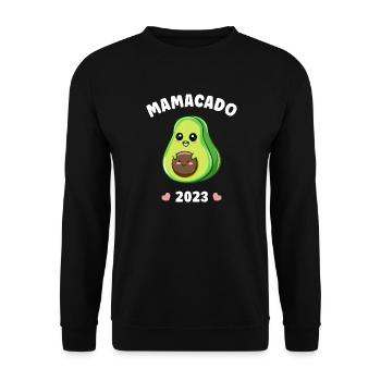 Mamacado 2023 Avocado Pregnancy Pregnant - Unisex Sweatshirt - black - Front - Alina (178cm) & Michal (187cm)