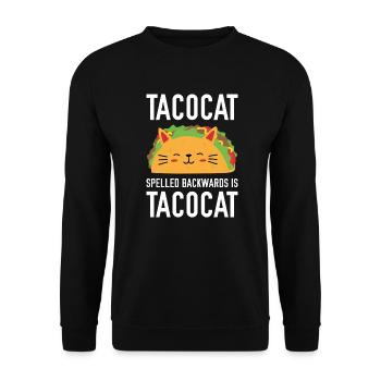 Tacocat Spelled Backwards Is Tacocat - Unisex Sweatshirt - black - Front - Alina (178cm) & Michal (187cm)
