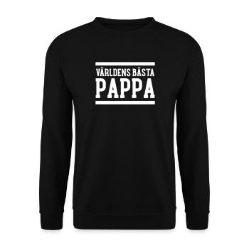 Världens Bästa Pappa Vaderdag - Unisex Sweatshirt - black - Front - Alina (178cm) & Michal (187cm)