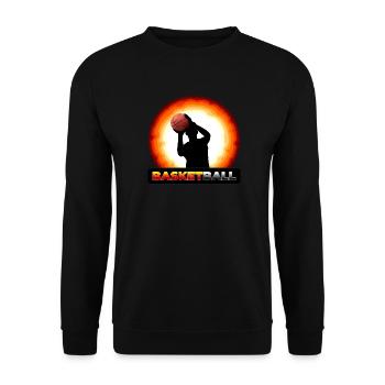 Basketball - Unisex Pullover - Schwarz - Vorne - Alina (178cm) & Michal (187cm)