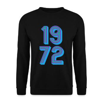 1972 Année de naissance | Couleurs changeantes - Sweat-shirt Unisexe - noir - Devant - Alina (178cm) & Michal (187cm)