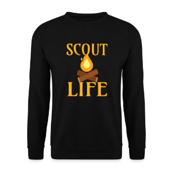 SCOUT: Scout Life - Unisex Pullover - Schwarz - Vorne - Alina (178cm) & Michal (187cm)