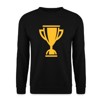 Cup / Trophy / Chalice (Icon / Pictogram) - Unisex Sweatshirt - black - Front - Alina (178cm) & Michal (187cm)