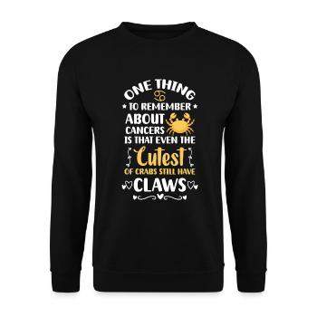 Horoskop Geburtsmonat Juni Sternbild - Unisex Pullover - Schwarz - Vorne - Alina (178cm) & Michal (187cm)