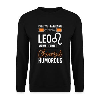 Leo Constellation Star - Unisex Sweatshirt - black - Front - Alina (178cm) & Michal (187cm)