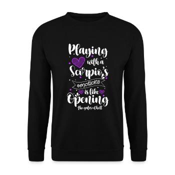 Horoscope Astro Novembre - Sweat-shirt Unisexe - noir - Devant - Alina (178cm) & Michal (187cm)