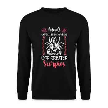 Horoscope Zodiac Sign Star November - Unisex Sweatshirt - black - Front - Alina (178cm) & Michal (187cm)
