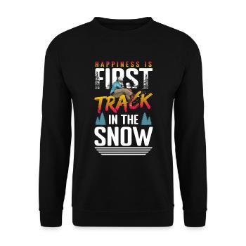 Snowboarding Snow Freestyle - Unisex Sweatshirt - black - Front - Alina (178cm) & Michal (187cm)
