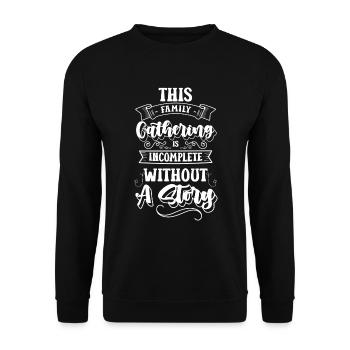 Liebe Familienmitglied Familienurlaub Opa und Oma - Unisex Pullover - Schwarz - Vorne - Alina (178cm) & Michal (187cm)