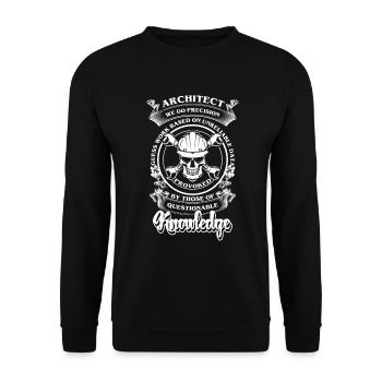 Architekt Architekturbüro Hausbau Konstruktion - Unisex Pullover - Schwarz - Vorne - Alina (178cm) & Michal (187cm)