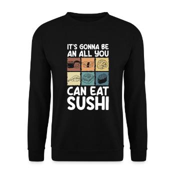 Buffet counter self-service gourmet - Unisex Sweatshirt - black - Front - Alina (178cm) & Michal (187cm)