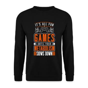 Gamer PC Computer Game Games - Unisex Sweatshirt - black - Front - Alina (178cm) & Michal (187cm)