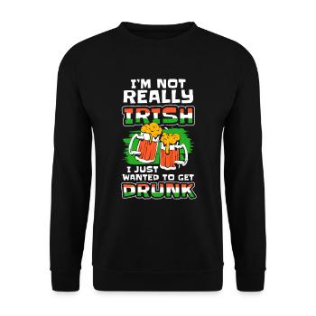Alcohol Drinking Fun Weekend - Unisex Sweatshirt - black - Front - Alina (178cm) & Michal (187cm)