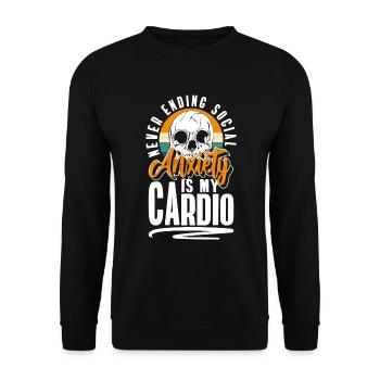 Sarcasm Crowd Mean - Unisex Sweatshirt - black - Front - Alina (178cm) & Michal (187cm)