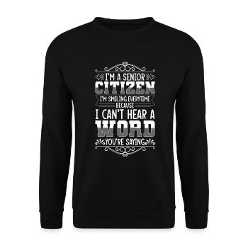 Pension, pensionné, grand-père, travail - Sweat-shirt Unisexe - noir - Devant - Alina (178cm) & Michal (187cm)