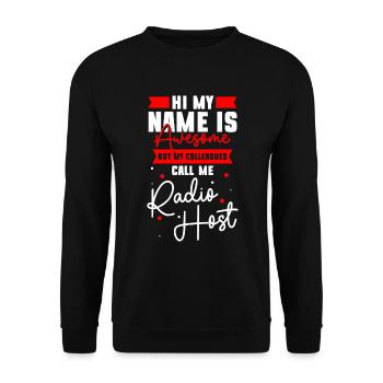 Podcast Beruf Job Puls - Unisex Sweatshirt - black - Front - Alina (178cm) & Michal (187cm)