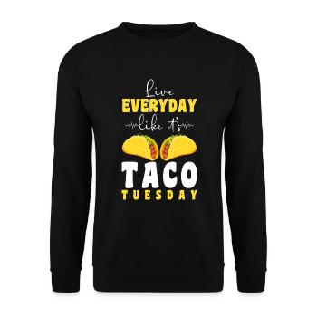 Mexican Foodie Sombrero Burrito - Unisex Sweatshirt - black - Front - Alina (178cm) & Michal (187cm)