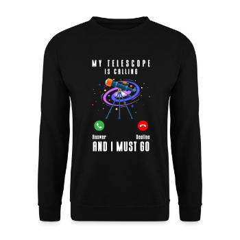 Universe Rocket Astronomer Astronaut - Unisex Sweatshirt - black - Front - Alina (178cm) & Michal (187cm)