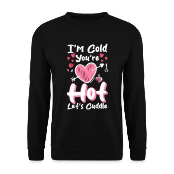 Câlins Câlins Tendresse Famille - Sweat-shirt Unisexe - noir - Devant - Alina (178cm) & Michal (187cm)
