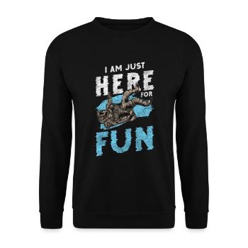 Espace, Lune, Galaxie, Voyage dans l’espace - Sweat-shirt Unisexe - noir - Devant - Alina (178cm) & Michal (187cm)