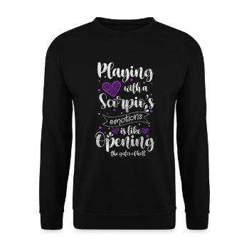 Horoscope Birth - Unisex Sweatshirt - black - Front - Alina (178cm) & Michal (187cm)