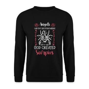 Naissance du Scorpion Novembre superstition - Sweat-shirt Unisexe - noir - Devant - Alina (178cm) & Michal (187cm)
