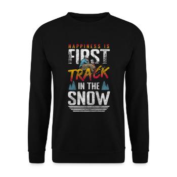 Schnee Piste Tailgrab Winterurlaub - Unisex Pullover - Schwarz - Vorne - Alina (178cm) & Michal (187cm)