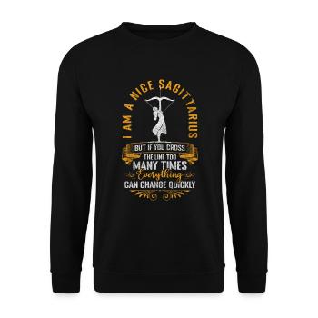 Horoscope Character - Unisex Sweatshirt - black - Front - Alina (178cm) & Michal (187cm)