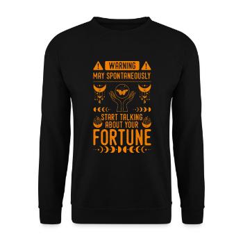 Crystal Ball Astrology Clairvoyance Sign - Unisex Sweatshirt - black - Front - Alina (178cm) & Michal (187cm)