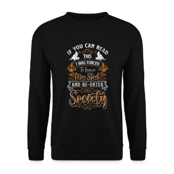 Rodeln Schnee Piste - Unisex Pullover - Schwarz - Vorne - Alina (178cm) & Michal (187cm)