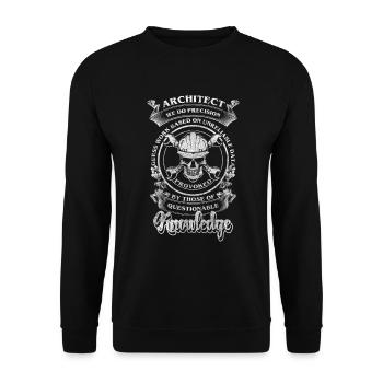 Designer Studium Architekturbüro - Unisex Pullover - Schwarz - Vorne - Alina (178cm) & Michal (187cm)