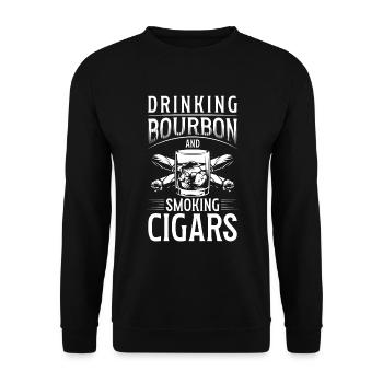 Fumer la cigarette - Sweat-shirt Unisexe - noir - Devant - Alina (178cm) & Michal (187cm)