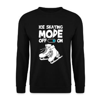 Eislaufen Kunst Hobby Eisbahn - Unisex Pullover - Schwarz - Vorne - Alina (178cm) & Michal (187cm)