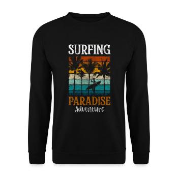 Holiday, Warmth, Sun, Sunset - Unisex Sweatshirt - black - Front - Alina (178cm) & Michal (187cm)