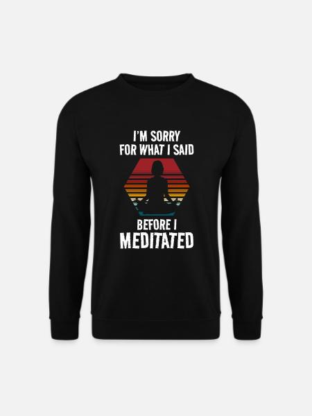 Meditation Healing Namaste Awareness - Unisex Sweatshirt - black