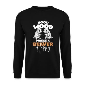 Rodent Tree Trunk Animal Welfare - Unisex Sweatshirt - black - Front - Alina (178cm) & Michal (187cm)