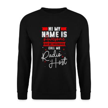 Moderator Show Welle Sprecher - Unisex Pullover - Schwarz - Vorne - Alina (178cm) & Michal (187cm)