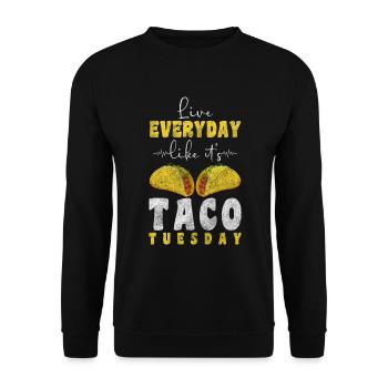 Tacos Latino Foodie Cinco de Mayo - Sweat-shirt Unisexe - noir - Devant - Alina (178cm) & Michal (187cm)