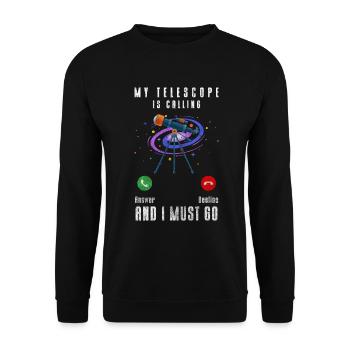 Universum Stern Weltraum Astronom - Unisex Pullover - Schwarz - Vorne - Alina (178cm) & Michal (187cm)
