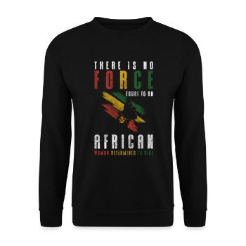 Africa Nature Conservation Giraffe - Unisex Sweatshirt - black - Front - Alina (178cm) & Michal (187cm)