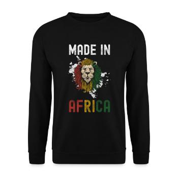 Africa Serengeti African Giraffe - Unisex Sweatshirt - black - Front - Alina (178cm) & Michal (187cm)