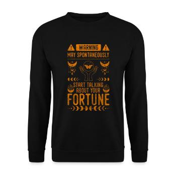 Fortune Teller Esotericism Cards Magic - Unisex Sweatshirt - black - Front - Alina (178cm) & Michal (187cm)