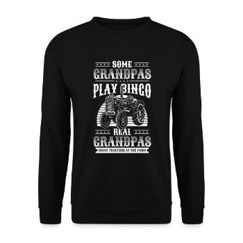 Farmer Farm Tractor Agriculture - Unisex Sweatshirt - black - Front - Alina (178cm) & Michal (187cm)