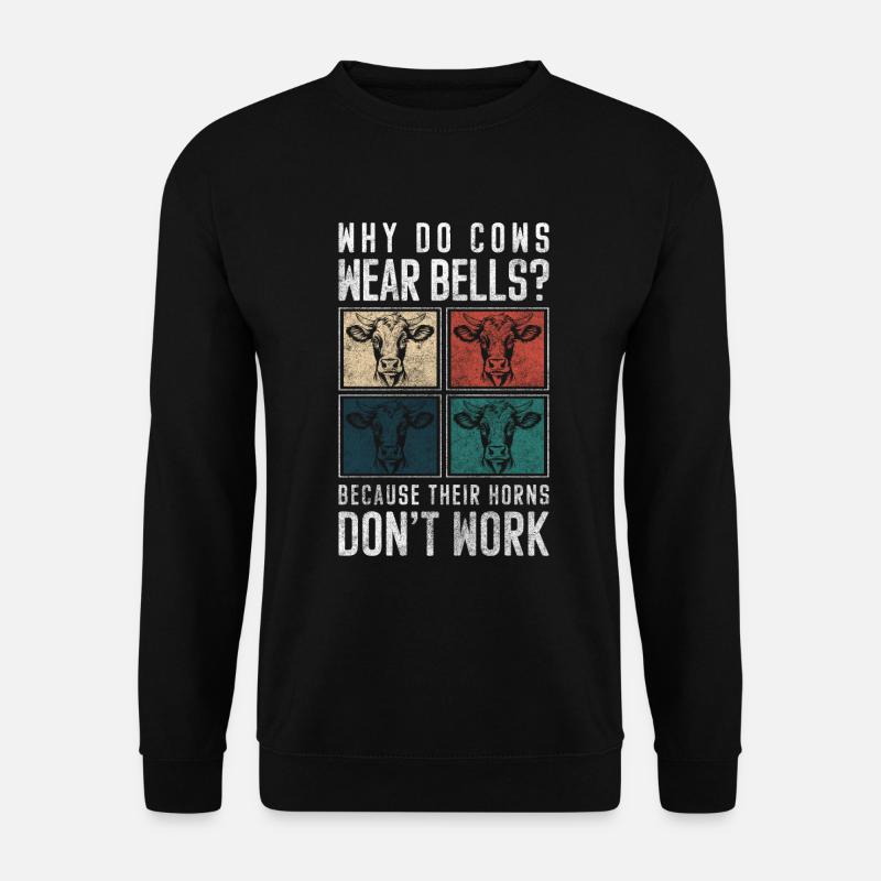 Rind Kuhflecken - Unisex Pullover - Schwarz